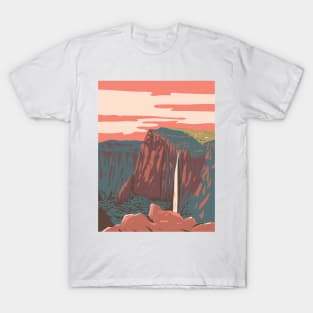 Basaseachic Falls National Park in Chihuahua Mexico WPA Art Deco Poster T-Shirt